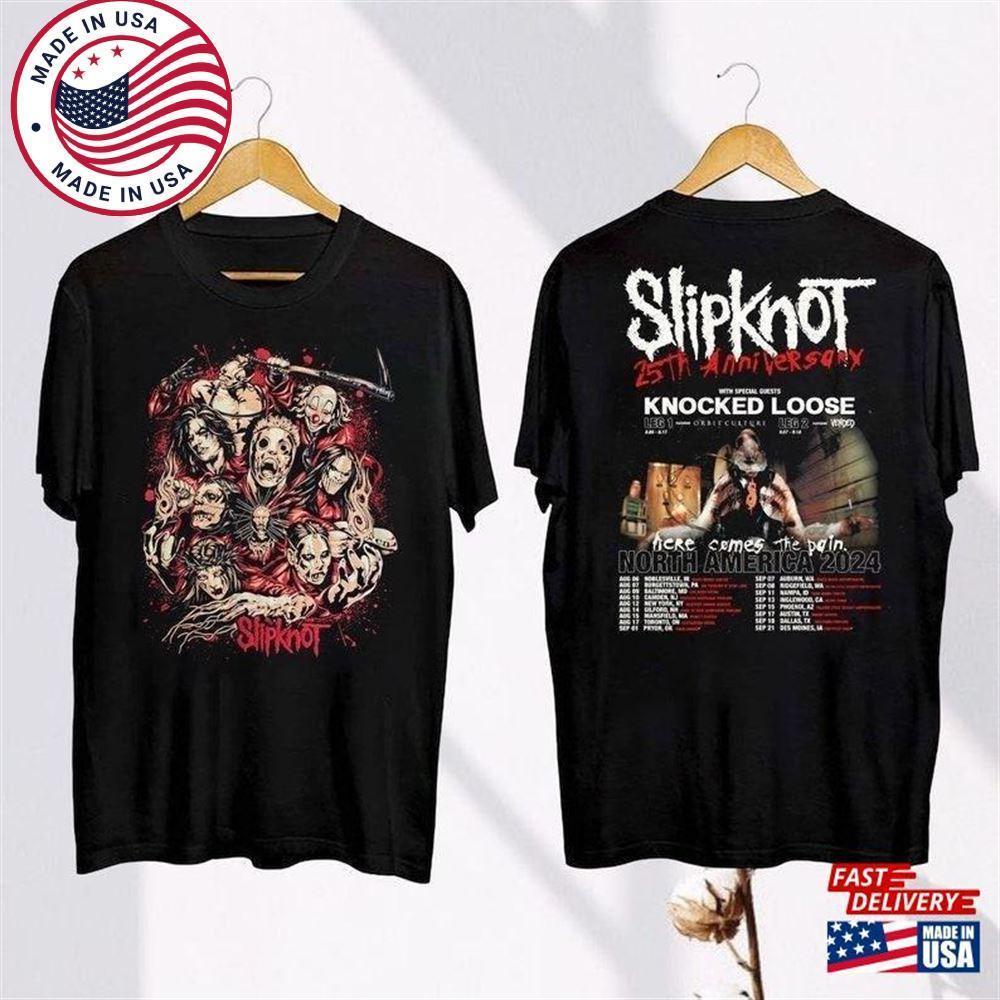 Here Comes The Pain 25Th Anniversary Tour 2024 Slipknot Shirt T-Shirt 2 Sided